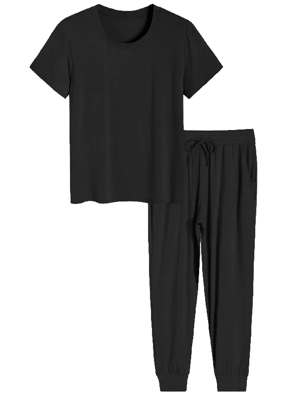 Women's Petite Pajamas Set Viscose Petite Length Sleepwear Work-from-home pajama sets