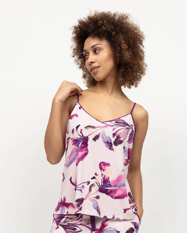 Colette Womens Floral Printed Jersey Cami Designer pajama sets