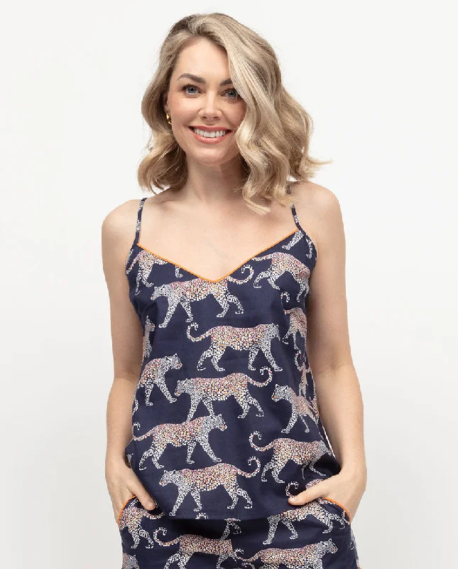 Taylor Womens Leopard Print Cami Spa pajama sets