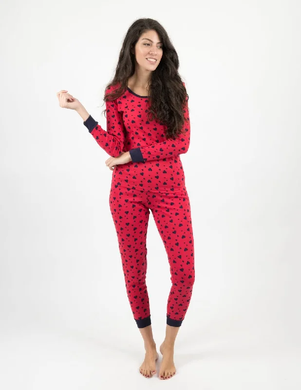 Women's Hearts Cotton Pajamas Pajama sets under $50