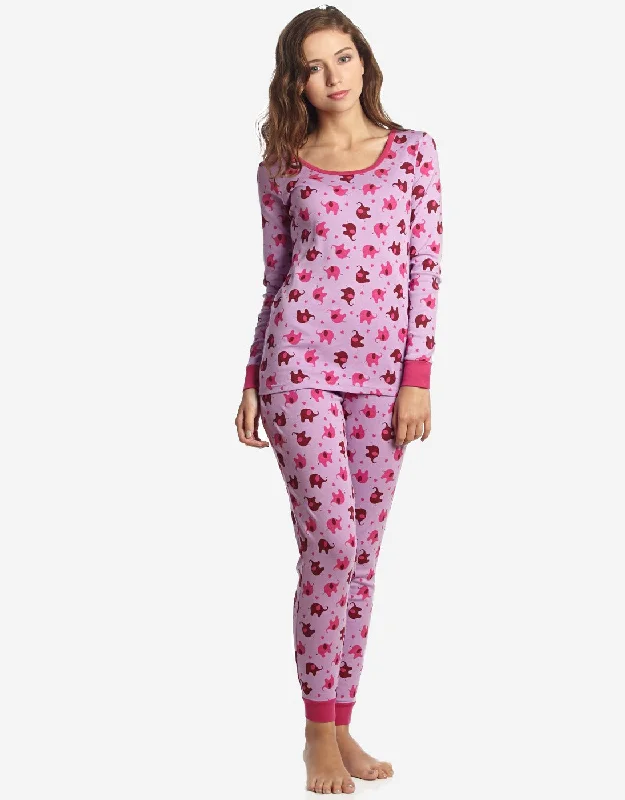 Women's Zoo Animals Cotton Pajamas Bamboo pajama sets