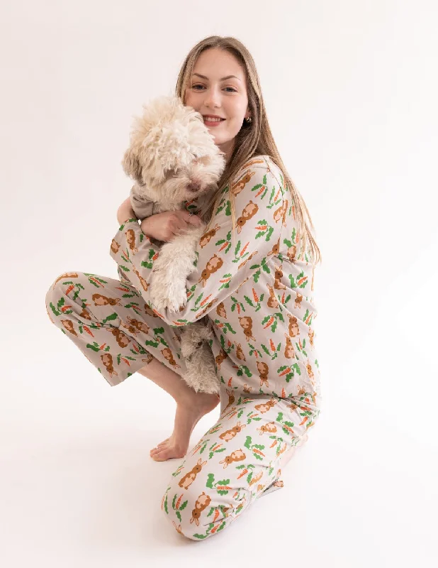 Women's Loose Fit Rabbit Pajamas Cotton pajama sets