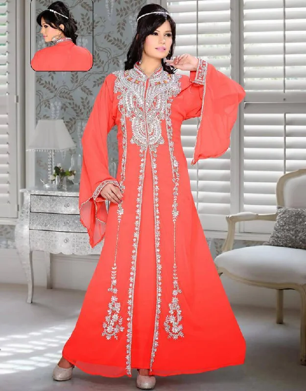 Extraordinary Jacket Style Kaftan Satin Gown Robe