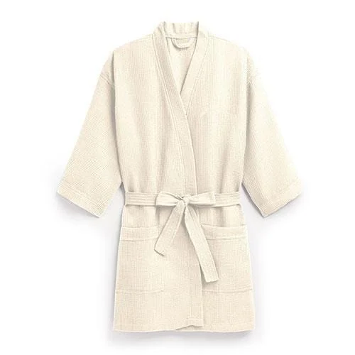 Waffle Kimono Robe - Ivory - Beige (Pack of 1) Silk Wedding Gown