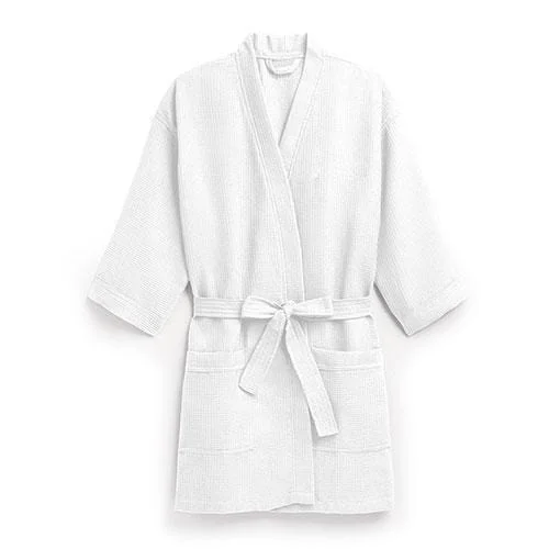 Waffle Kimono Robe - White (Pack of 1) Elegant Bridal Set