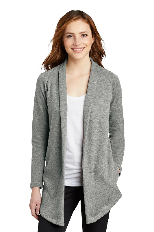 Port Authority Womens Long Sleeve Cardigan Sweater - Heather Medium Grey Warmest sweaters for extreme cold