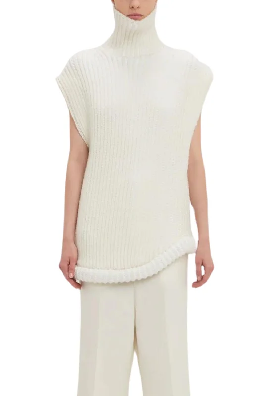 Sleeveless High Neck Knit Jumper Best sweaters for fall