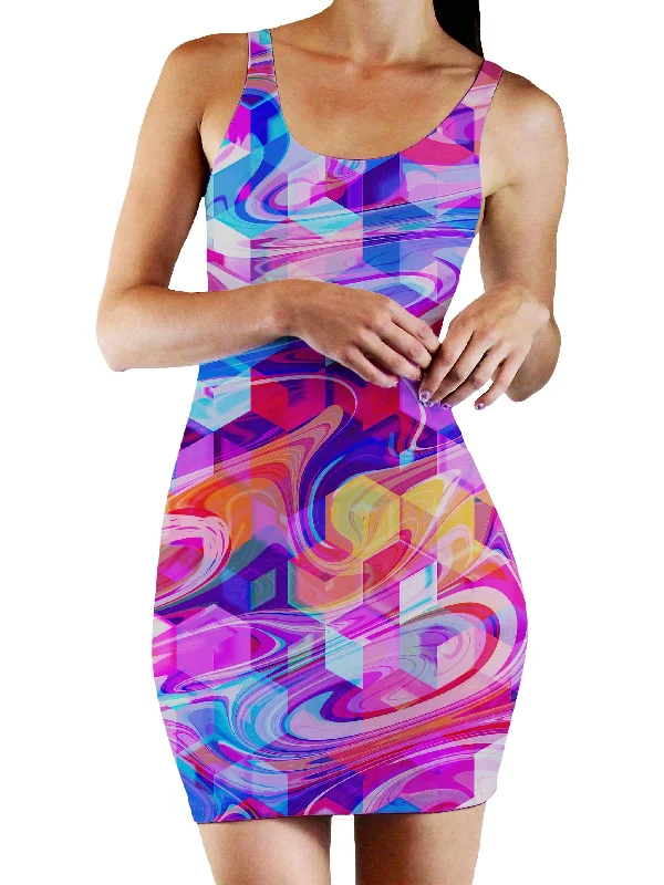 Cubic Drop Bodycon Mini Dress Comfortable mini dresses for everyday wear