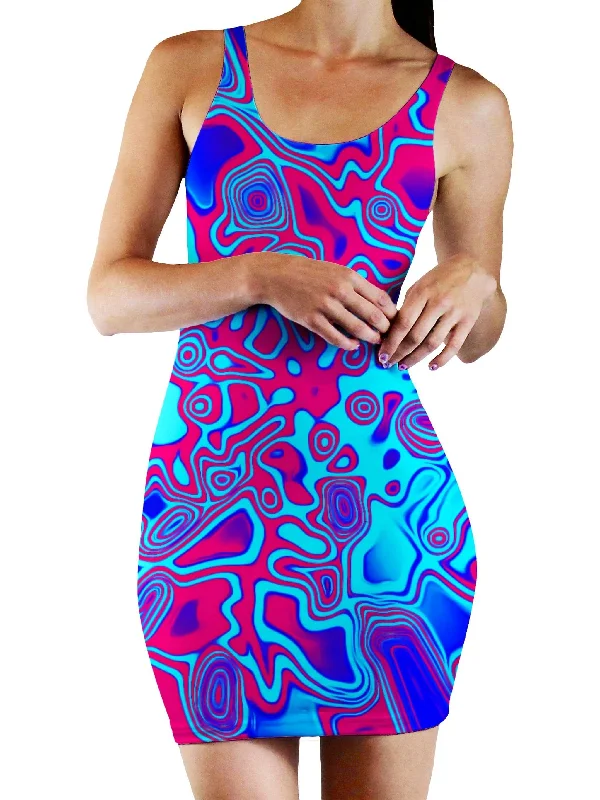 Psychedelic Plasma Bodycon Mini Dress Minimalist mini dresses