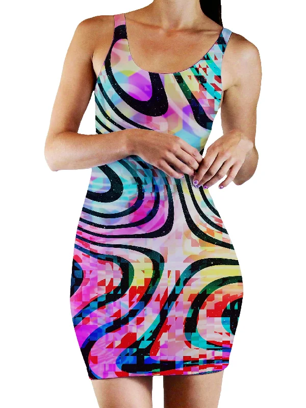 Psytrance Bodycon Mini Dress Best mini dresses for summer vacation