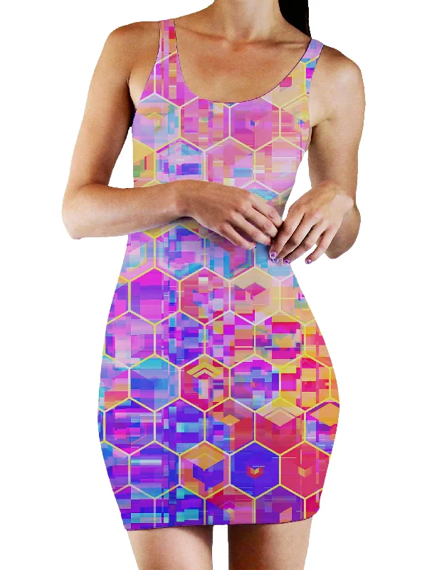 Spectral Cubes Bodycon Mini Dress Chic mini dresses