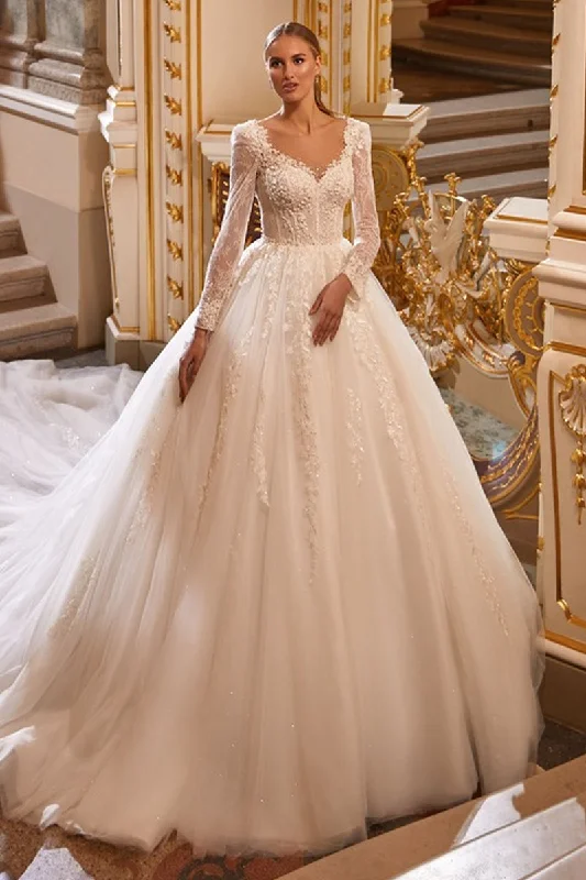 Julian Long Sleeve Wedding Dress Sexy Wedding Dress