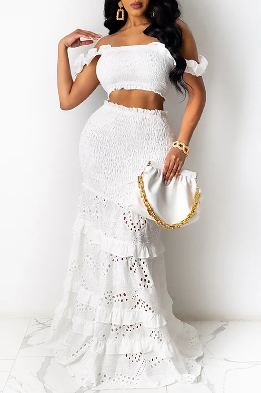 Lace Fishtail Dress Suit Street style midi dresses