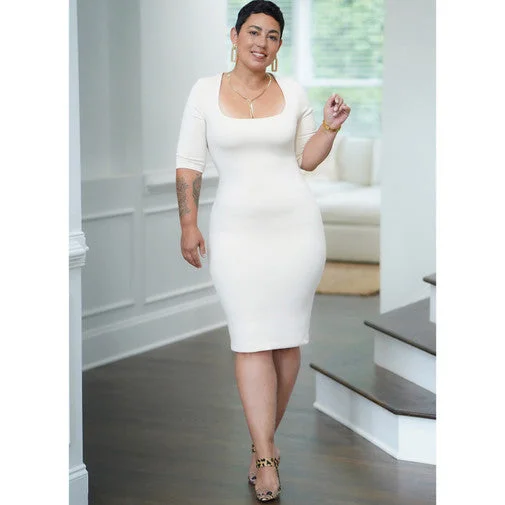 Simplicity Knit Dress S9701 Office midi dresses