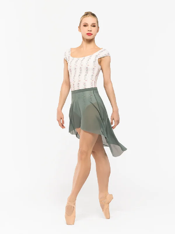 Dramatic High-Low Skirt Pale Cacti Mesh RTW Casual chic unclassified skirts