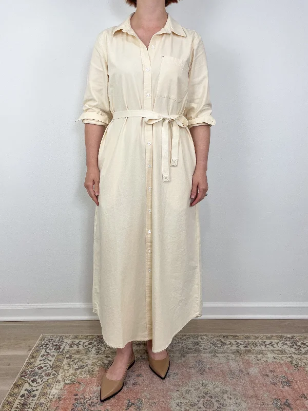 Maxi Shirt Dress in Alabaster Flowy maxi dresses