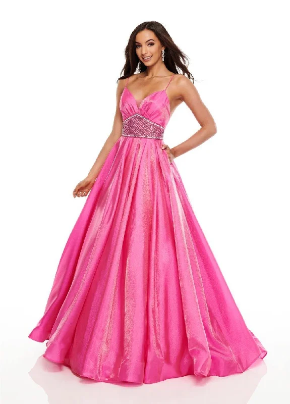 Rachel Allan Sparkling Long Prom Dress Ball Gown Knitted party dresses