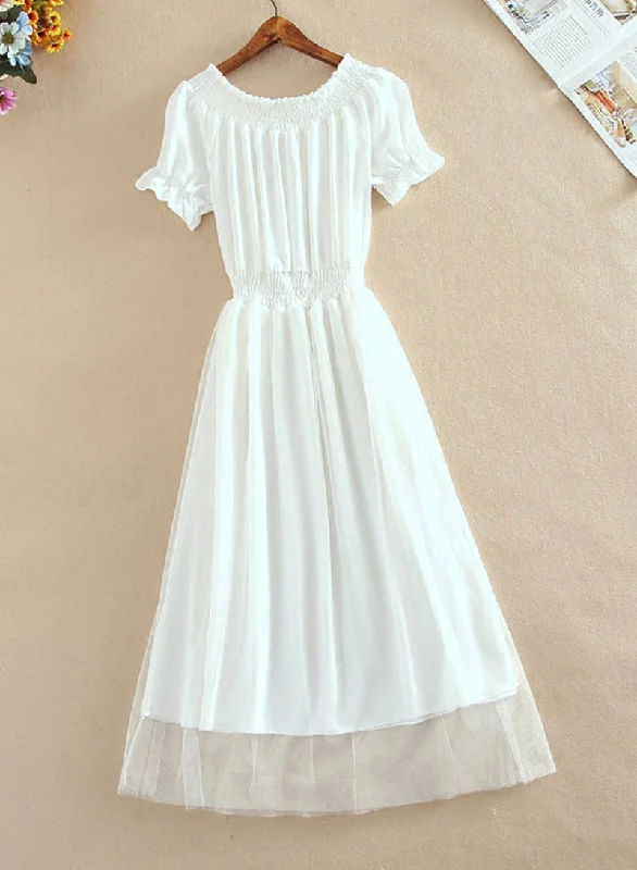 A line chiffon summer dress fashion girl dress  1110 Soft fabric unclassified dresses