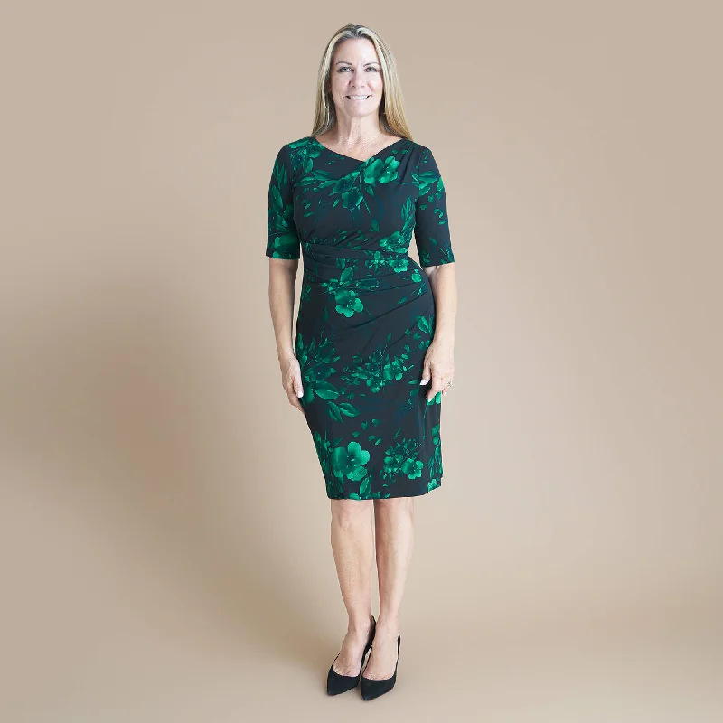 Carrie Hunter Green Asymmetrical Wrap Dress Y2K unclassified dresses