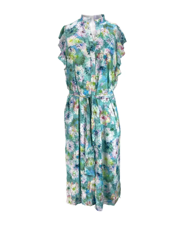 Catherine Malandrino Women's Multicolor Electric Garden Printed Dress Sz M NWT Outdoor floral dresses