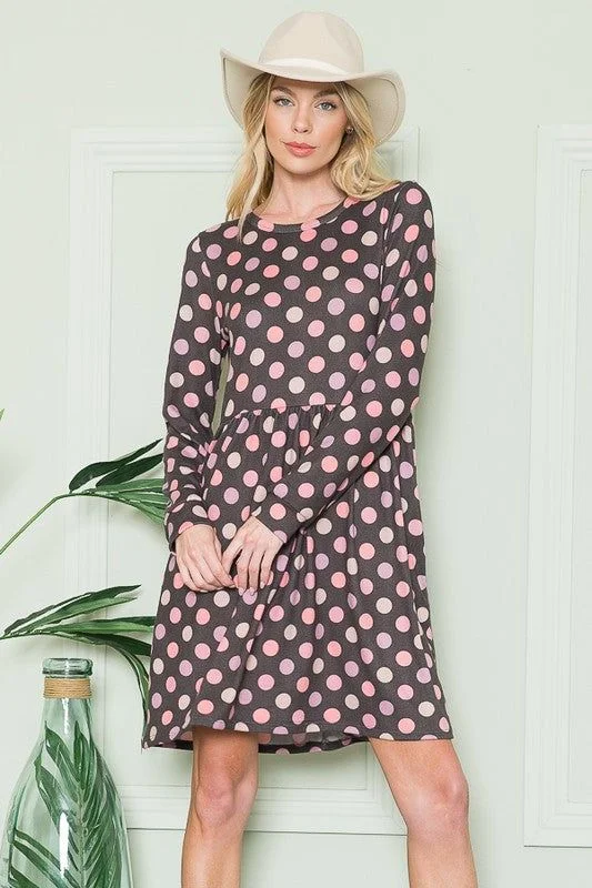 Cross Back Polka Dot Dress with Pockets Best-selling unclassified dresses