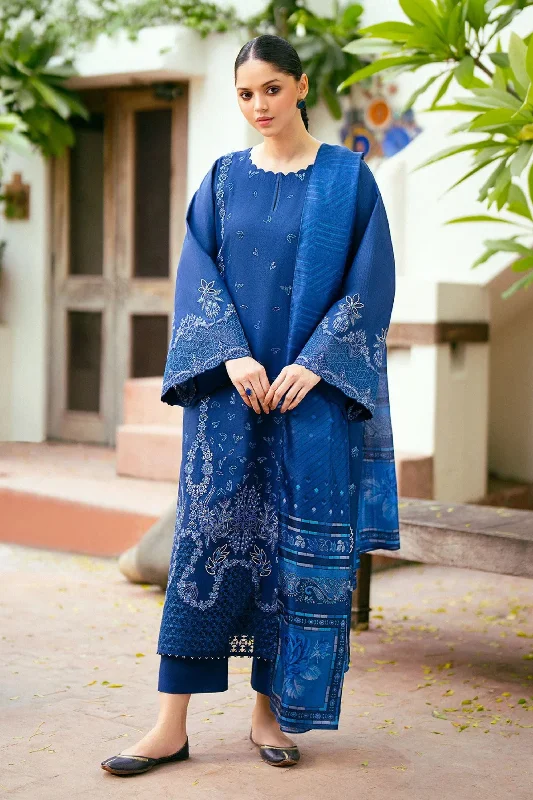 Dark Blue Khadar 3PC Suit Knitted unclassified dresses