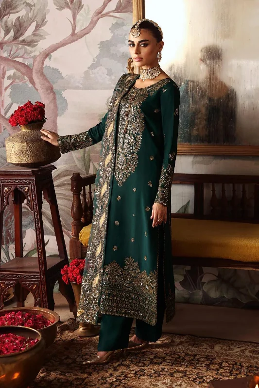 Dark Green 3pc Pakistani Silk Suit Graduation unclassified dresses