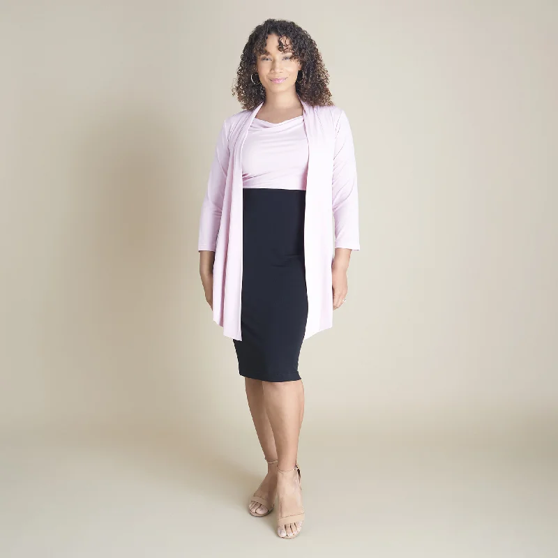 Effie Dusty Blush Colorblock Cardigan Dress Tulle unclassified dresses