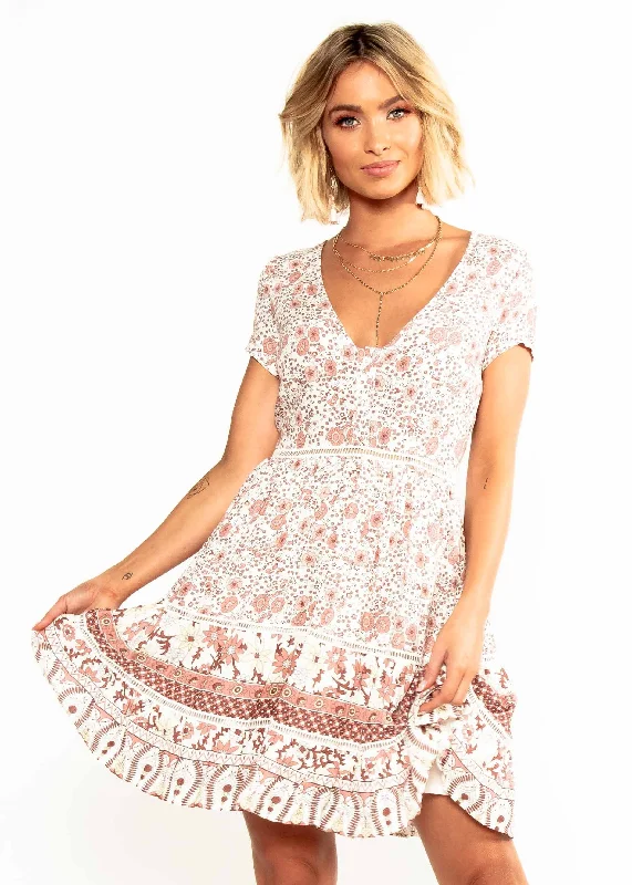 Evie Swing Dress - Blush Floral Hot new arrivals in floral dresses