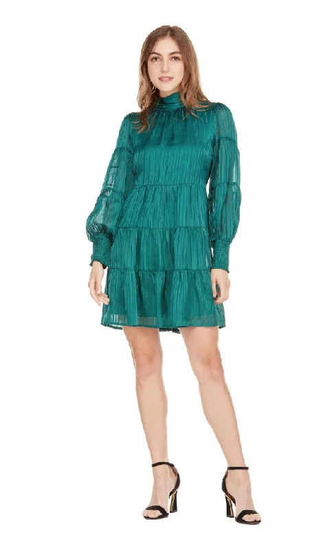 JOY JOY tiered green dress Festival unclassified dresses