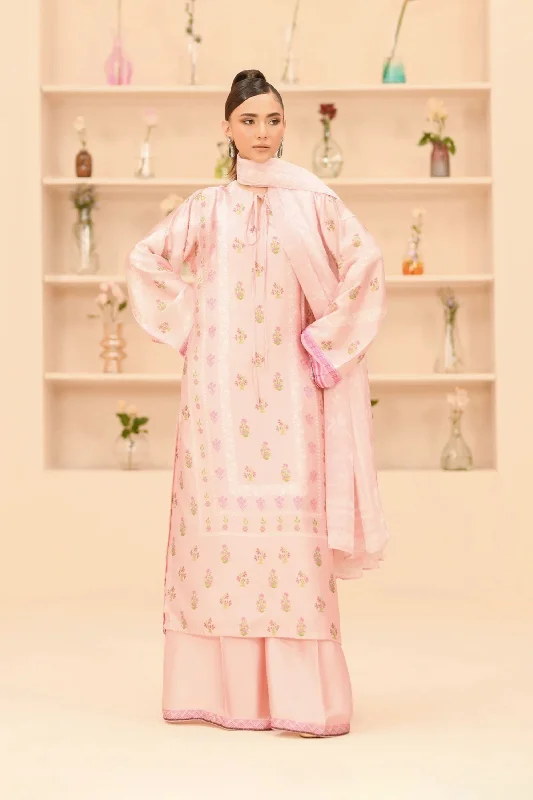 Light Pink 3pc Readymade Silk Suit Travel unclassified dresses