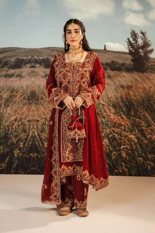 Maroon Golden Pakistani Silk Suit Minimalist unclassified dresses