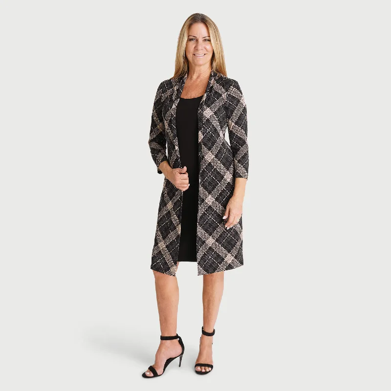 Monica Camel Plaid Jacket Dress Graduation unclassified dresses