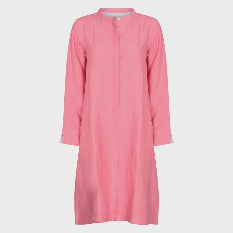 NOLOGO Super mix raspberry linen coat dress Budget-friendly unclassified dresses