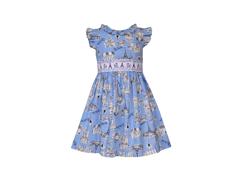 Paris Smocking Dress Floral unclassified dresses