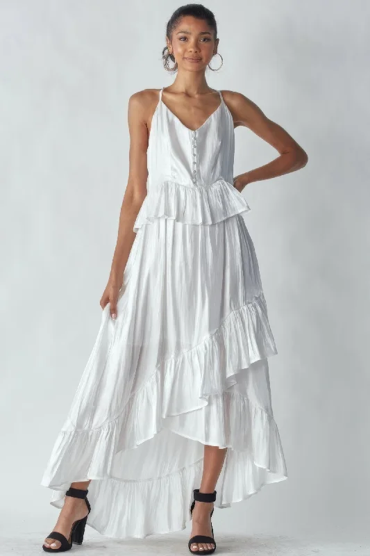 Shimmering Dress With Ruffles Ruffled unclassified dresses