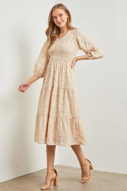 Sand Embroidered Chiffon Dress Anniversary unclassified dresses