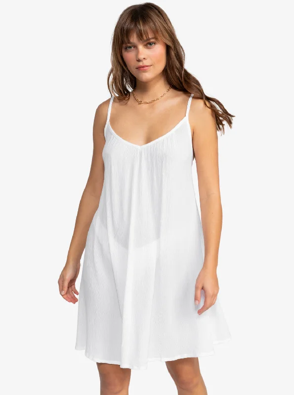 Spring Adventure Solid Dress - Bright White Plus size unclassified dresses