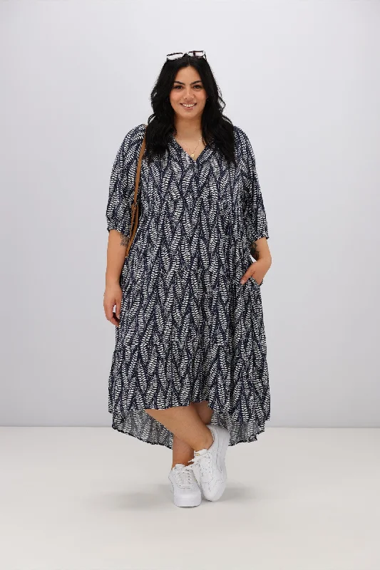 Sunday Boho Katina Fern Dress Navy Anniversary unclassified dresses