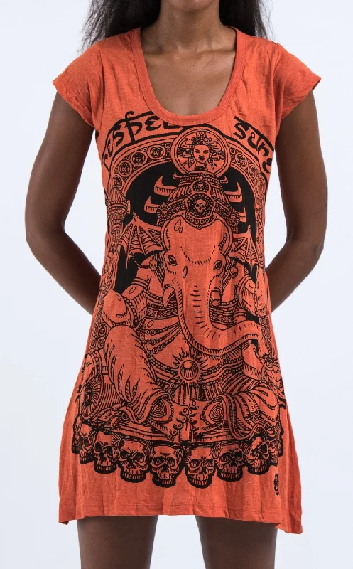 Sure Design Women's Batman Ganesh Dress Orange Minimalist unclassified dresses