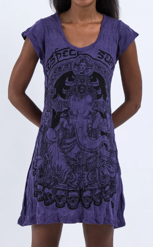 Sure Design Women's Batman Ganesh Dress Purple Stylish unclassified dresses