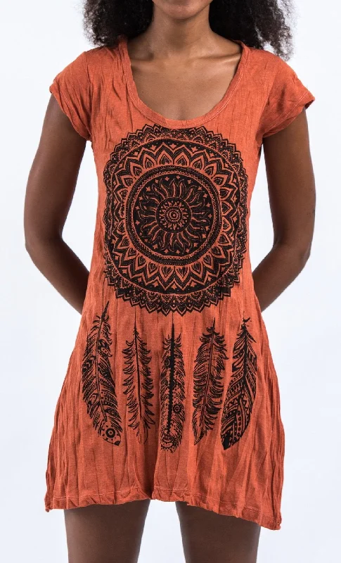 Sure Design Women's Dreamcatcher Dress Orange Minimalist unclassified dresses