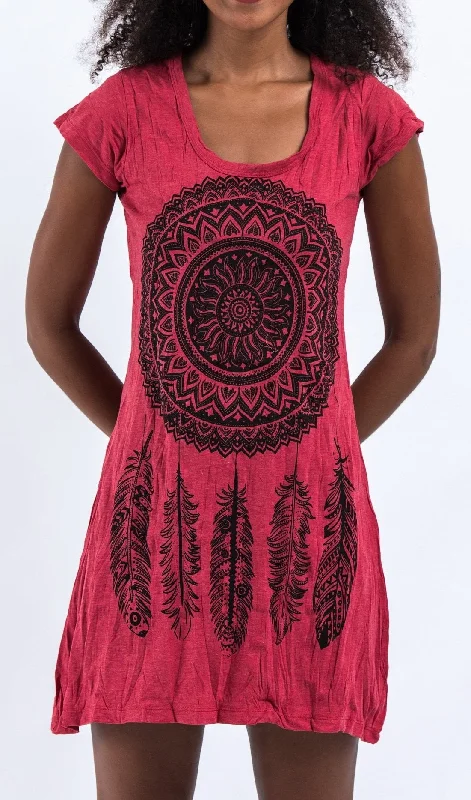 Sure Design Women's Dreamcatcher Dress Red Chic unclassified dresses