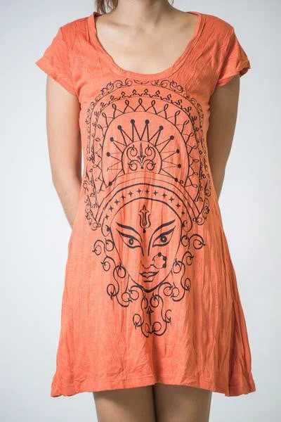 Sure Design Women's Durga Kali Dress Orange Casual chic unclassified dresses