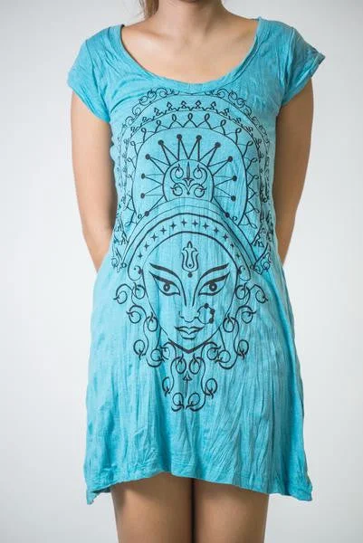 Sure Design Women's Durga Kali Dress Turquoise Short unclassified dresses