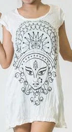 Sure Design Women's Durga Kali Dress White Affordable unclassified dresses