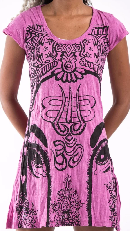 Sure Design Women's Indian Gods Dress Pink Chic unclassified dresses