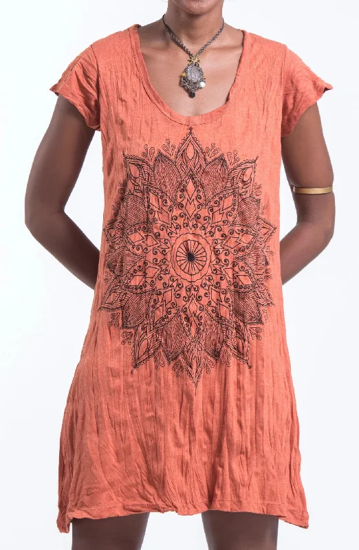 Sure Design Women's Lotus Mandala Dress Orange Tulle unclassified dresses