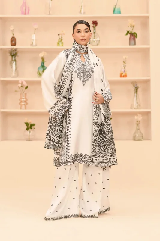 White Black Silk Salwar Kameez Party unclassified dresses