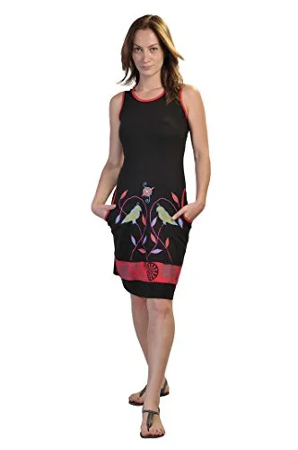 Women Sleeveless Dress with Bird Embroidery | Original Brand Casual unclassified dresses